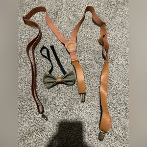 Suspenders & bow tie